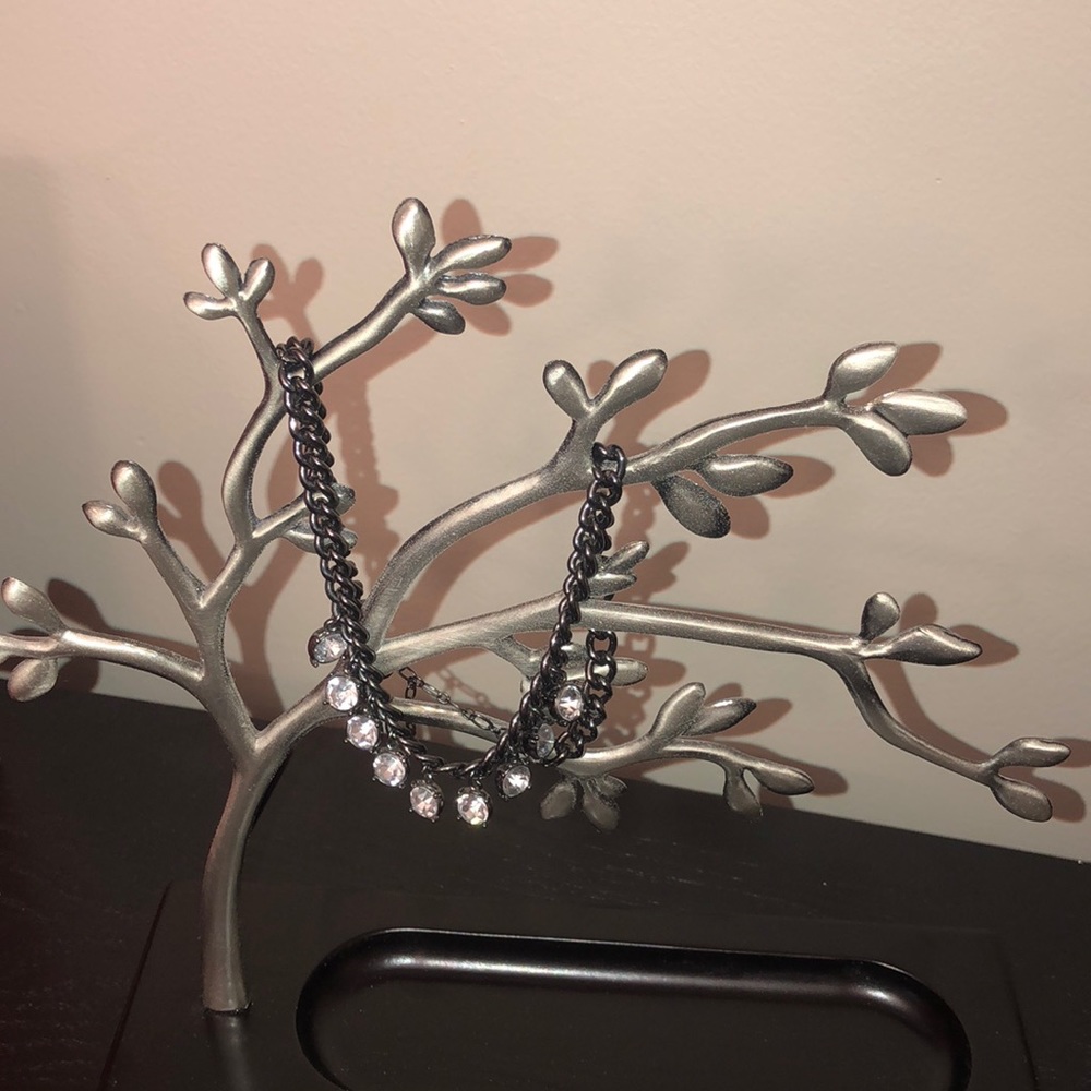 Faux diamond necklace